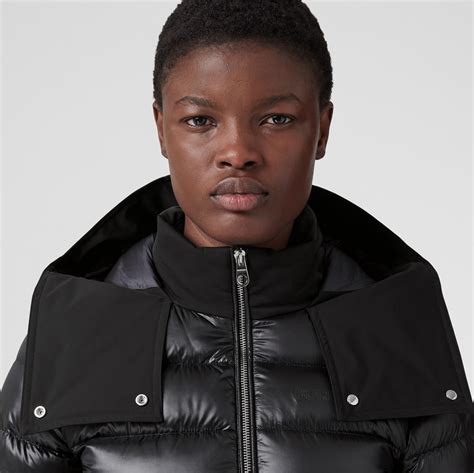 burberry puffer jacket black|black belted puffer jacket.